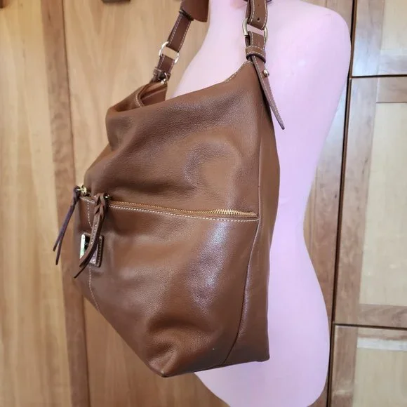 Dooney and Bourke Caramel Dillen Leather Hobo - Picture 4 of 8